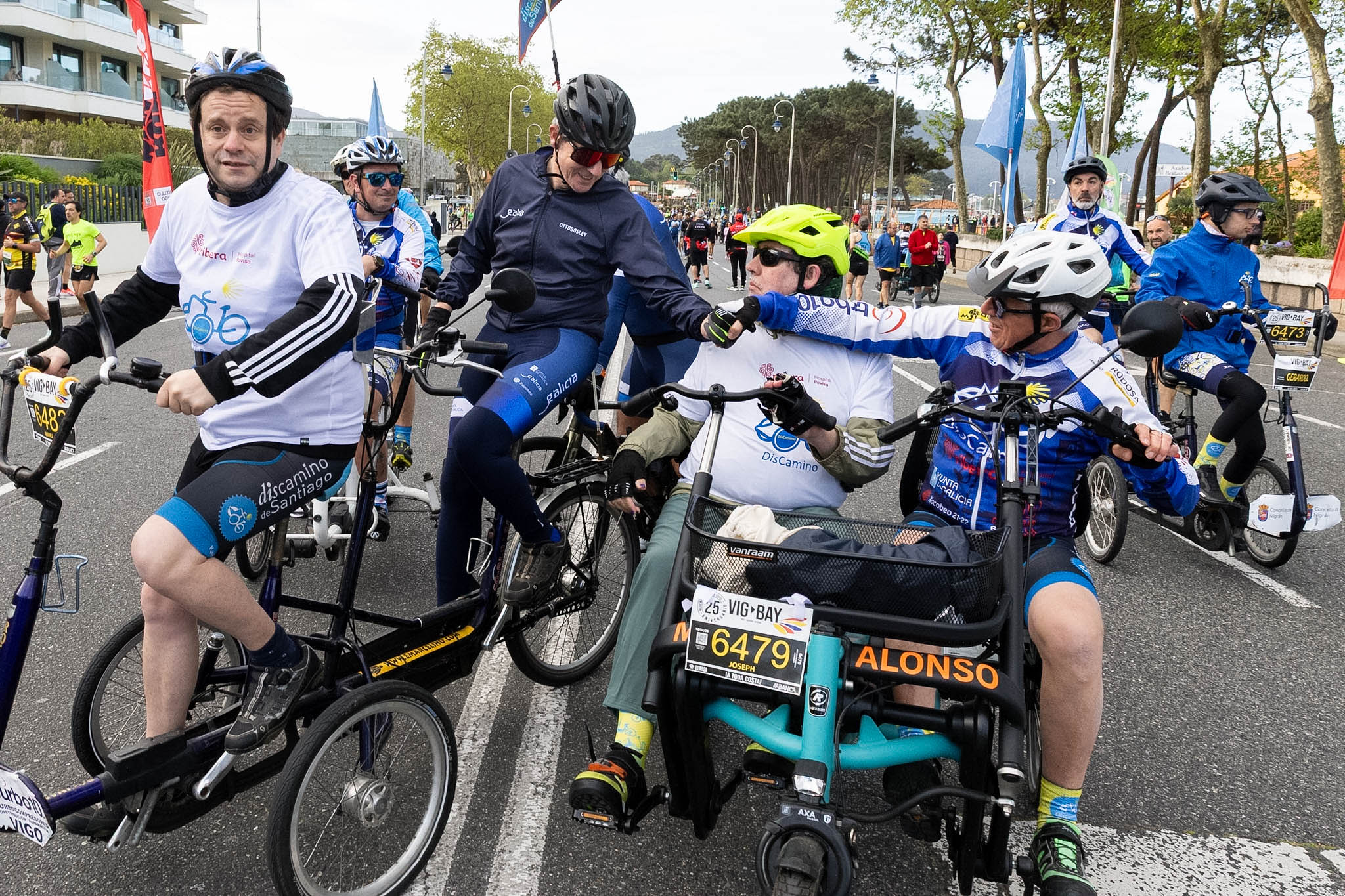 Imaxe asociada a Rueda participa na 'Vig-Bay' acompañando aos membros da asociación Discamino