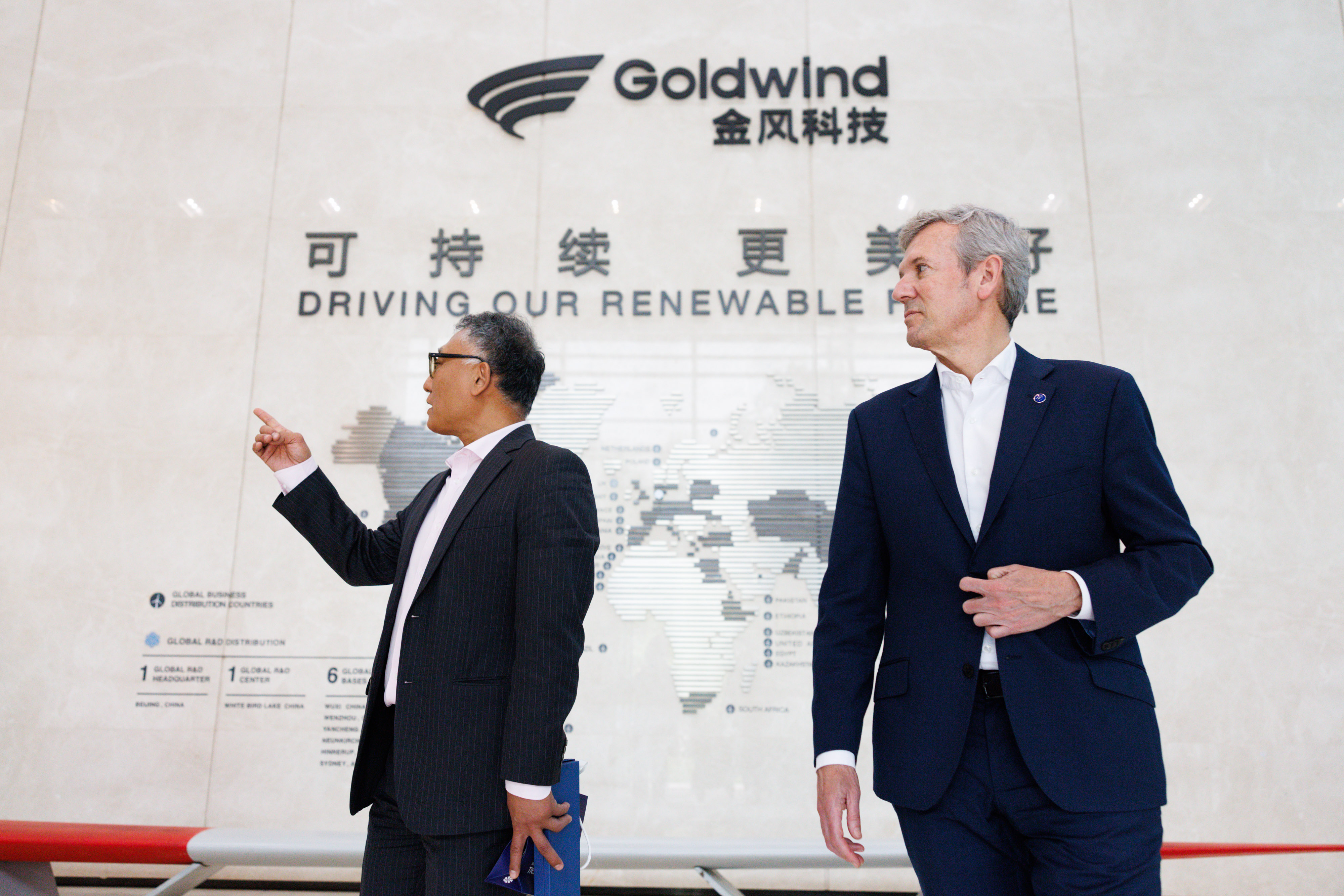 Imaxe asociada a Rueda explora en China vías de colaboración con Goldwind para impulsar as enerxías renovables e a repotenciación de parques en Galicia