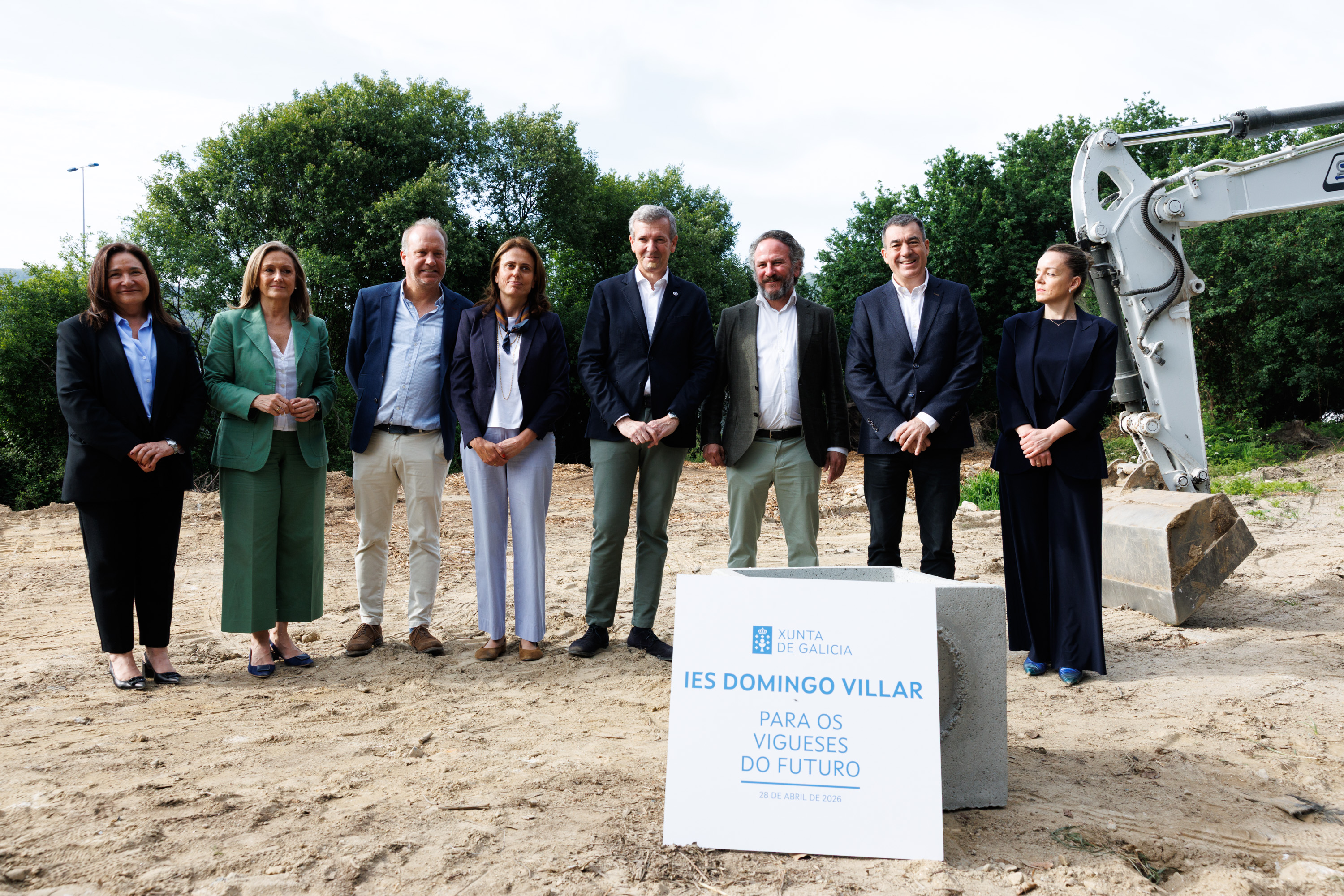 Imaxe asociada a Rueda salienta o inicio das obras do IES Domingo Villar como o proxecto educativo “máis ambicioso” da historia de Vigo cun investimento de 18 M€