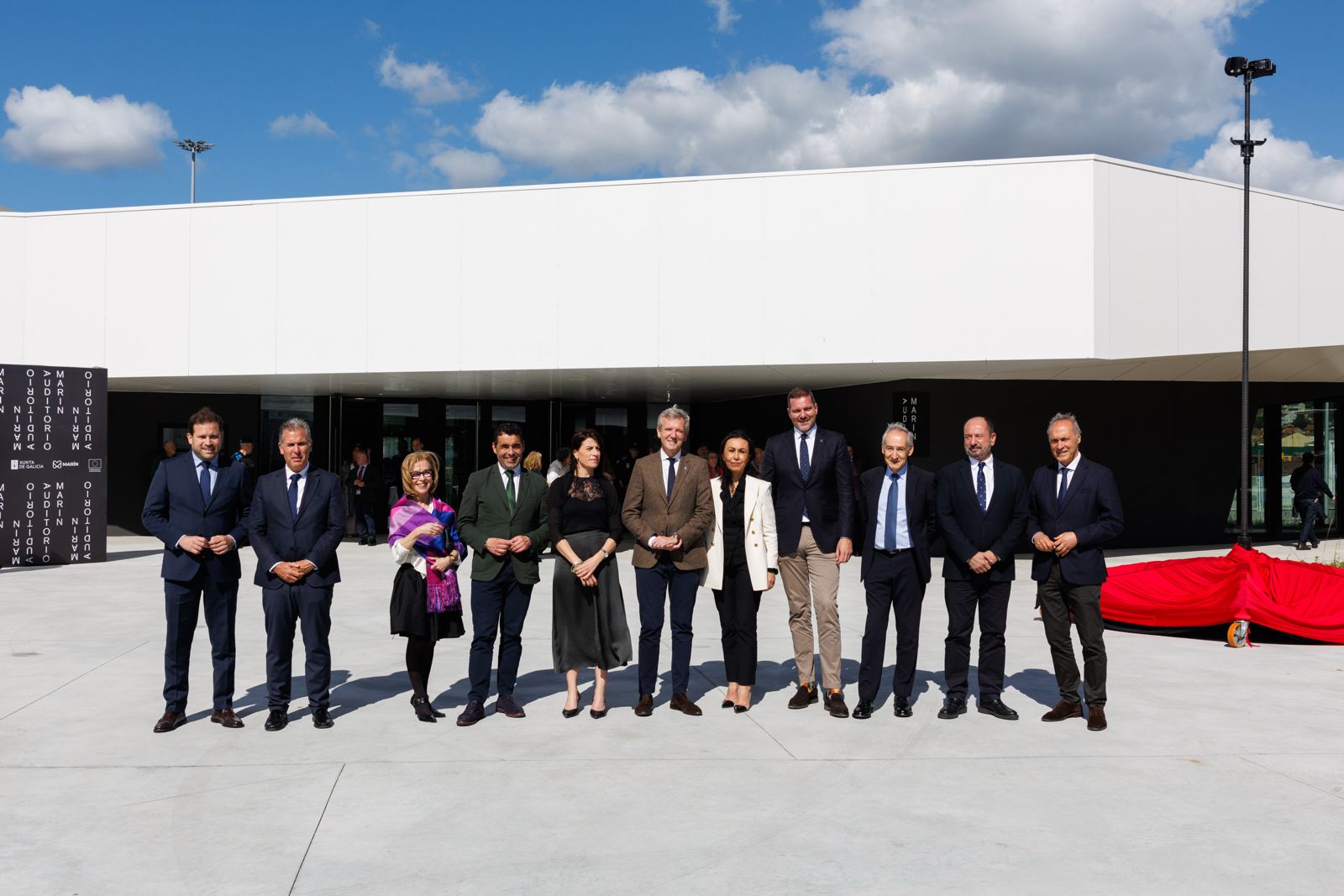 Imaxe asociada a Rueda destaca que o novo auditorio de Marín exemplifica a aposta da Xunta por levar a cultura a todo o territorio