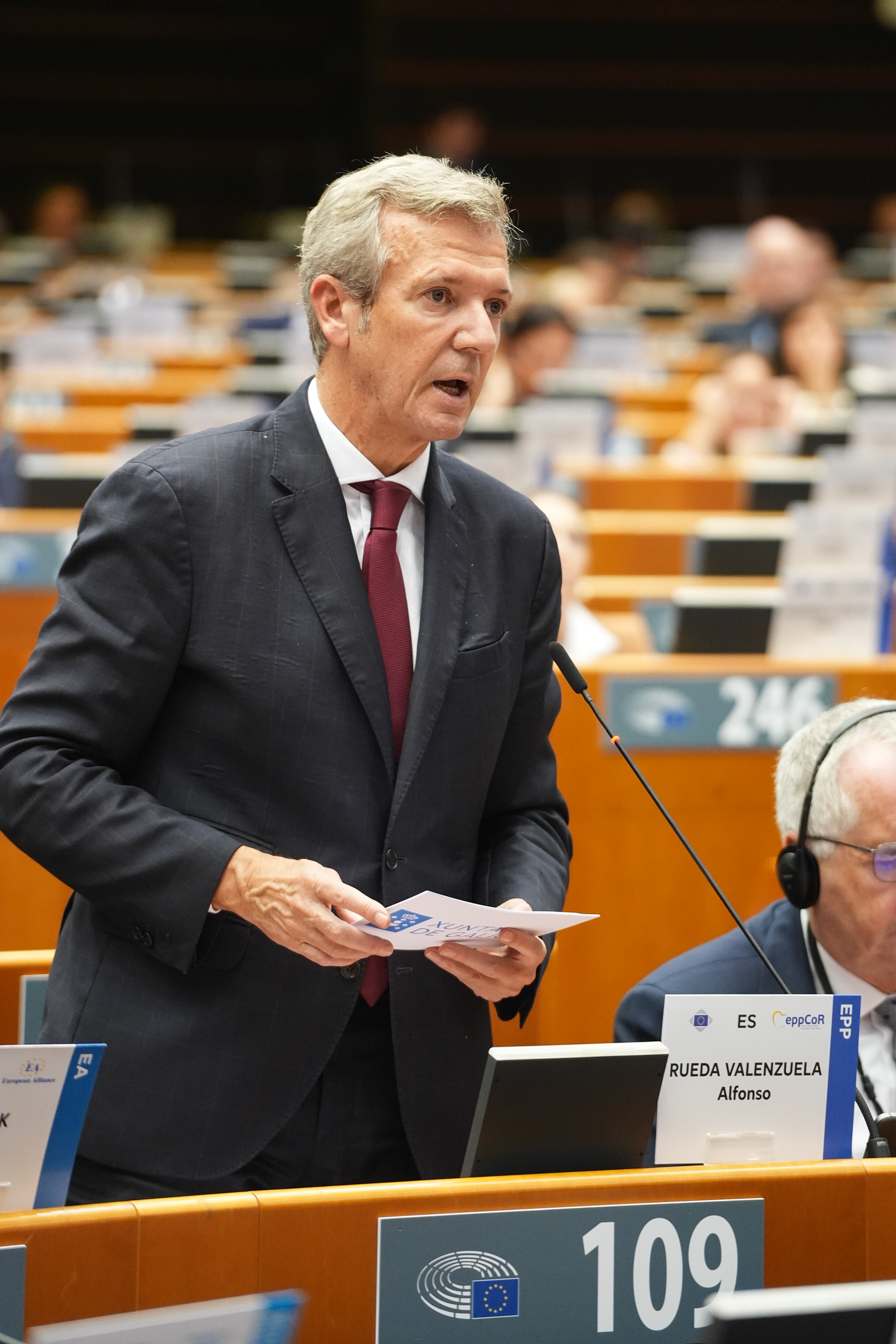 Imaxe asociada a Rueda reivindica en Bruxelas a capacidade de Galicia para seguir xestionando os seus fondos europeos e defende priorizar os intereses da comunidade 